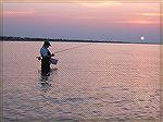 Lady Angler at Sunset Cape Henlopen Flats Lewes DE