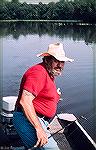 Earl Shelsby, one time outdoors editor for the Baltimore Morning Sun. Early 80s on an Eastern Shore river.