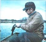 Chuck Edghill on the Blackwater River in the early 70s with a small largemouth bass.