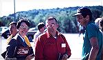 Sylvia Bashline (left), executive director of the Pennsylvania Outdoor Writers Association; Chuck Edghill (center). April 1985. Fellow on right is unknown.