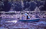 Shad fishing below Conowingo Dam on the Susquehanna River in Maryland. June 1969.